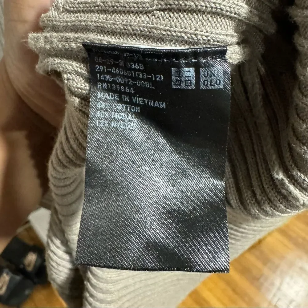 Uniqlo Sheath Cotton Blend Knit Sleeveless Midi Dress